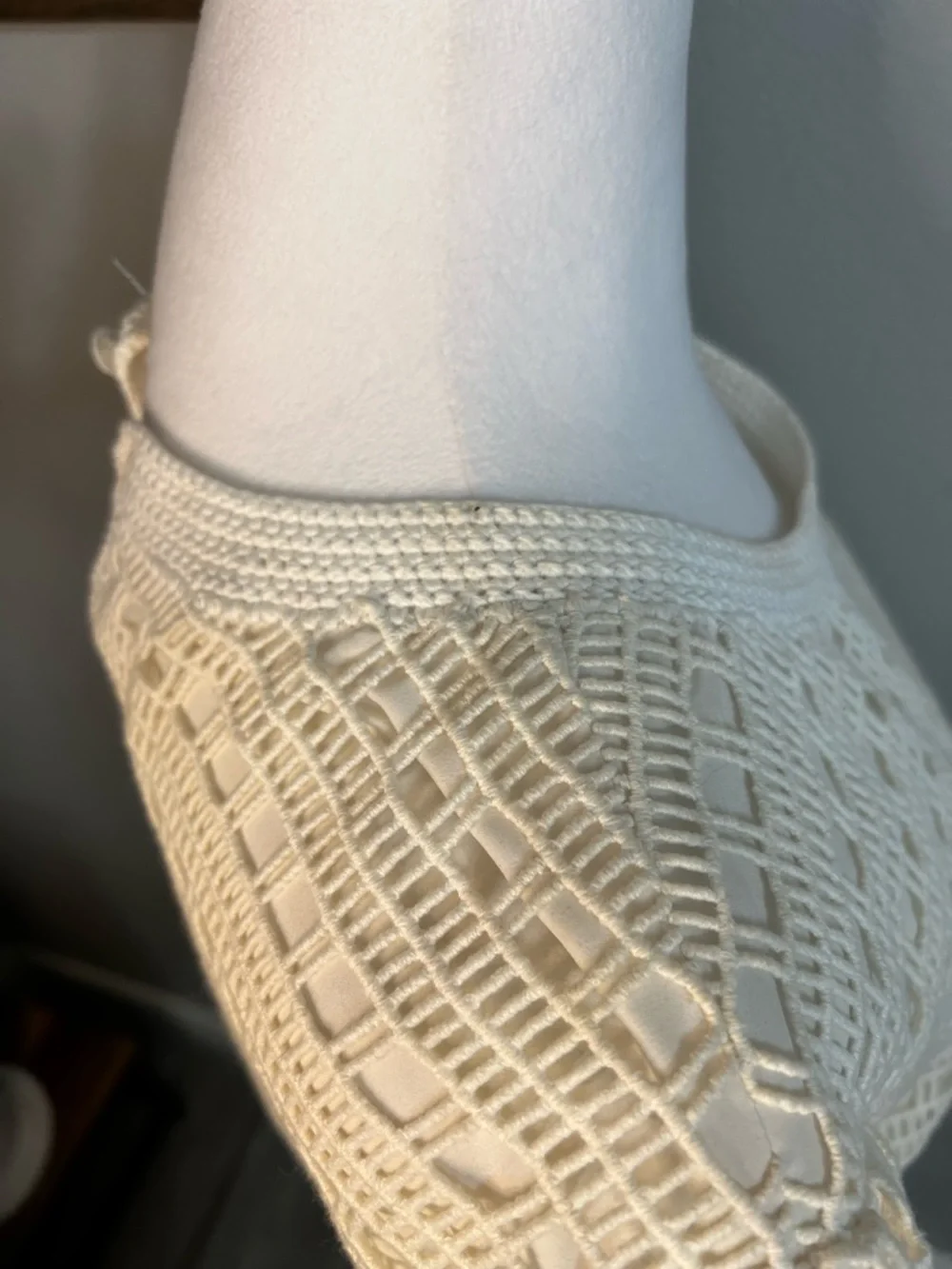 Tory Burch Dress Crochet Lace Lined Pencil Ivory Off White Medium